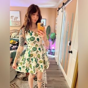 ModCloth ixiah women’s small mini dress cactus and succulent